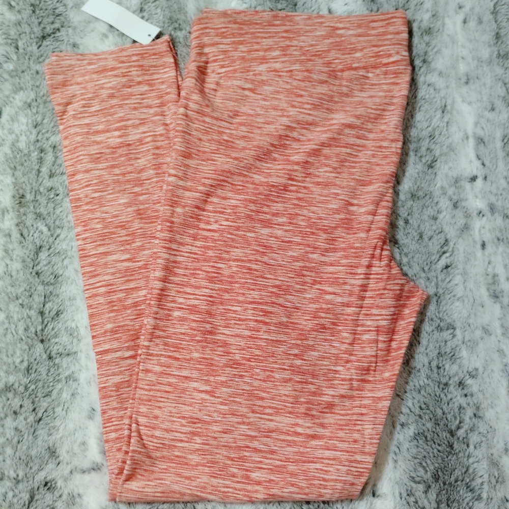 Time and Tru Coral-White Space Dye Leggings